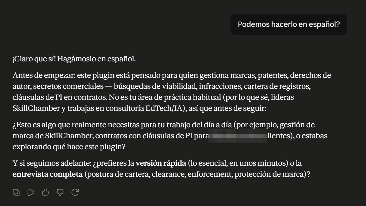 La entrevista de inicio continuando en español